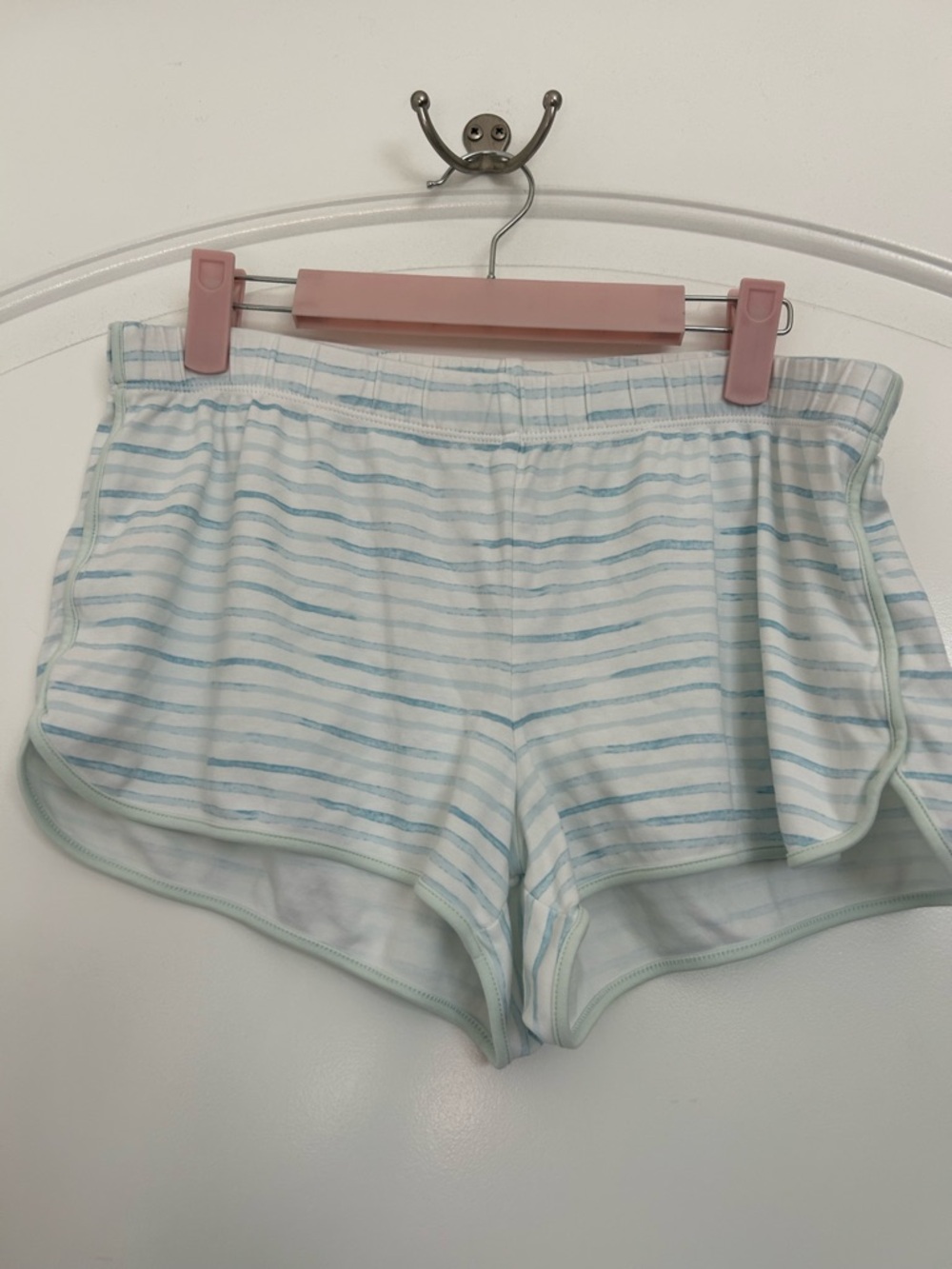 Striped Tank & Short Pajama Set - Mint/White - Picture 5 of 11